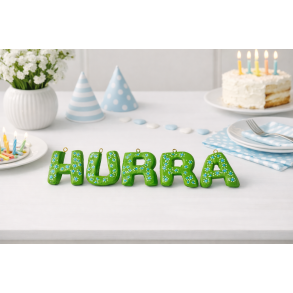 Ler Hurra bogstaver gr�n 