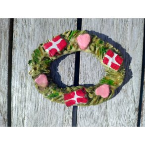 ler krans lille med flag 