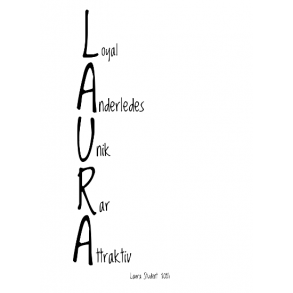 Navne plakat med navn og ord 