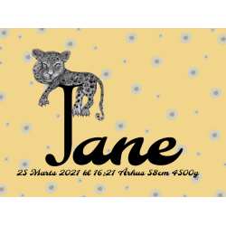 Navne dyr med farvet bagrund 