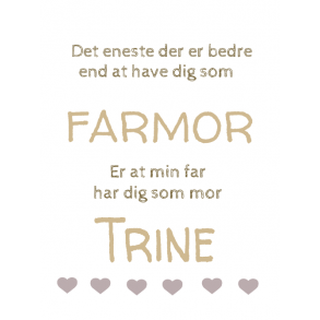 Plakat til bedste fra barnebarn 