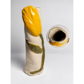 Gul tulipan vase