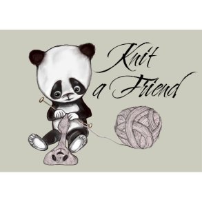 Panda strikker en ven A6 