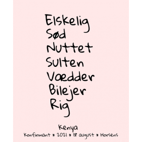 Tekst plakater (personlige )